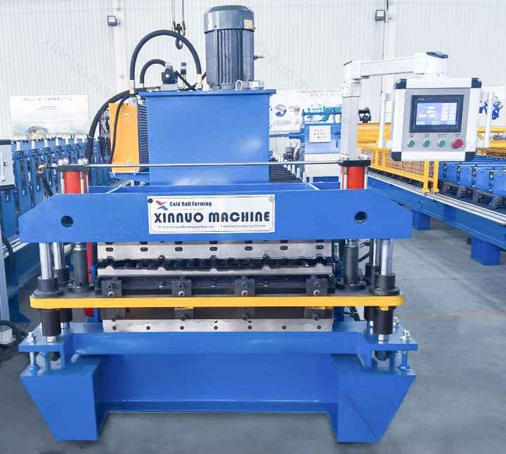 Double-layer color steel tile pressing machine