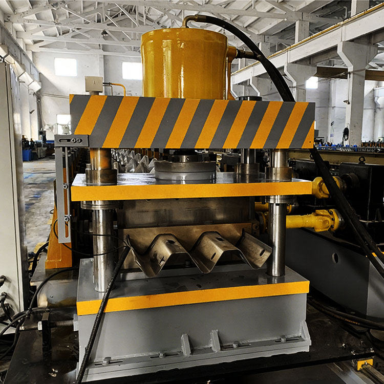 Highway guardrail forming machine