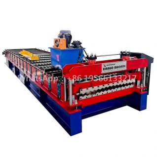 Corrugated metal rolling machine
