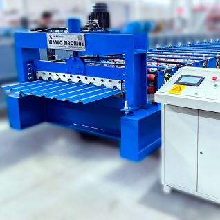 Trapezoidal roof tile forming machine